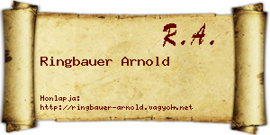 Ringbauer Arnold névjegykártya